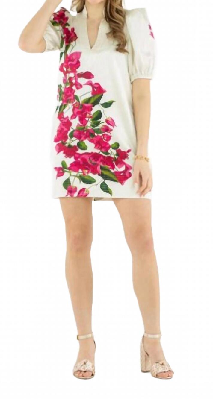 NEW EMILY MCCARTHY hampton mini dress in bougainvillea